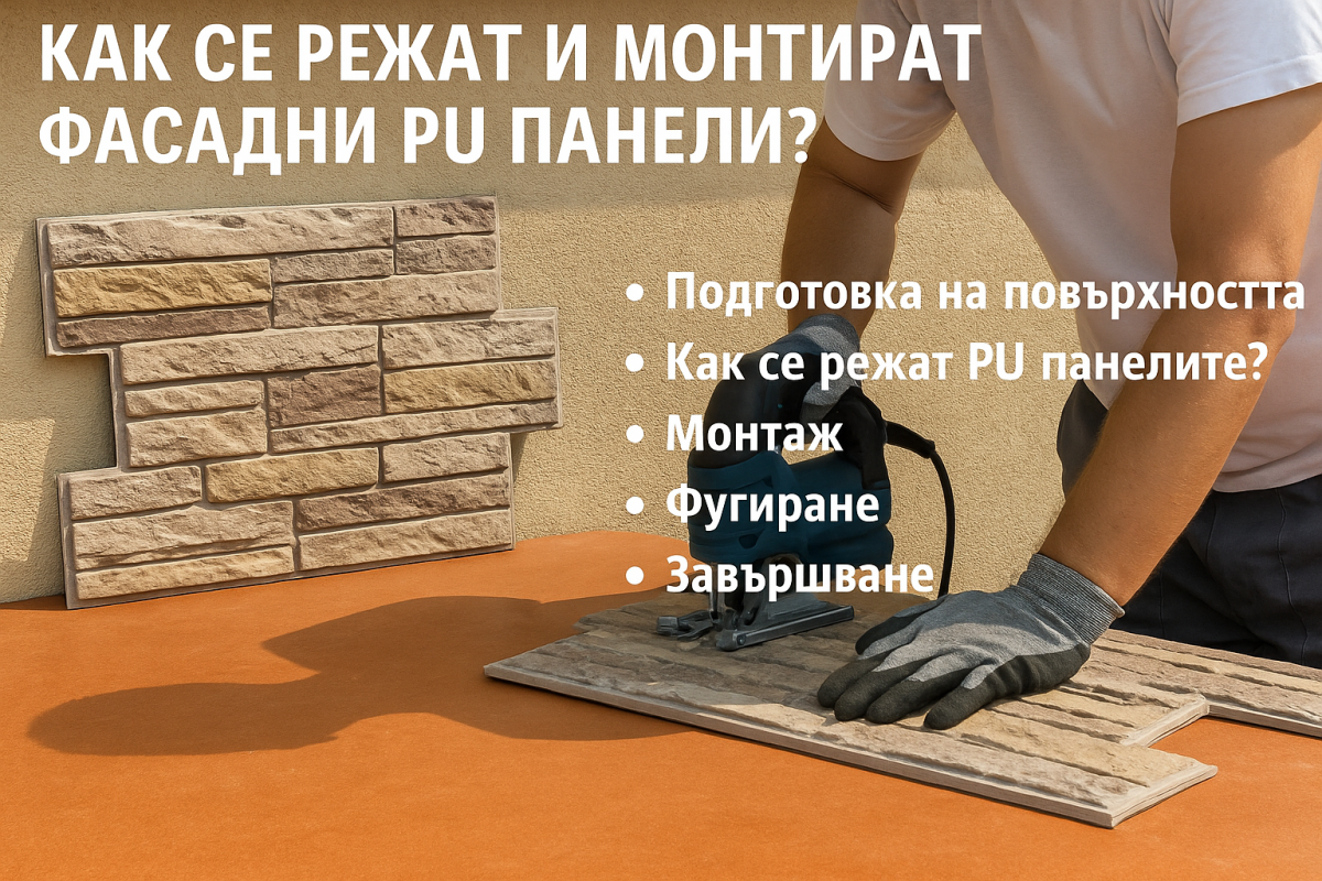 Как се режат и монтират фасадни PU панели